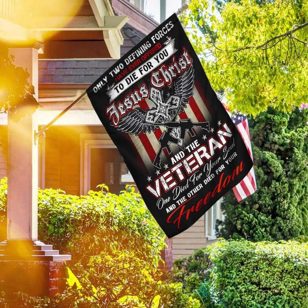 Christian Jesus Veteran Religious Christian Garden Flag Christian Jesus Veteran Religious Christian Garden Flag