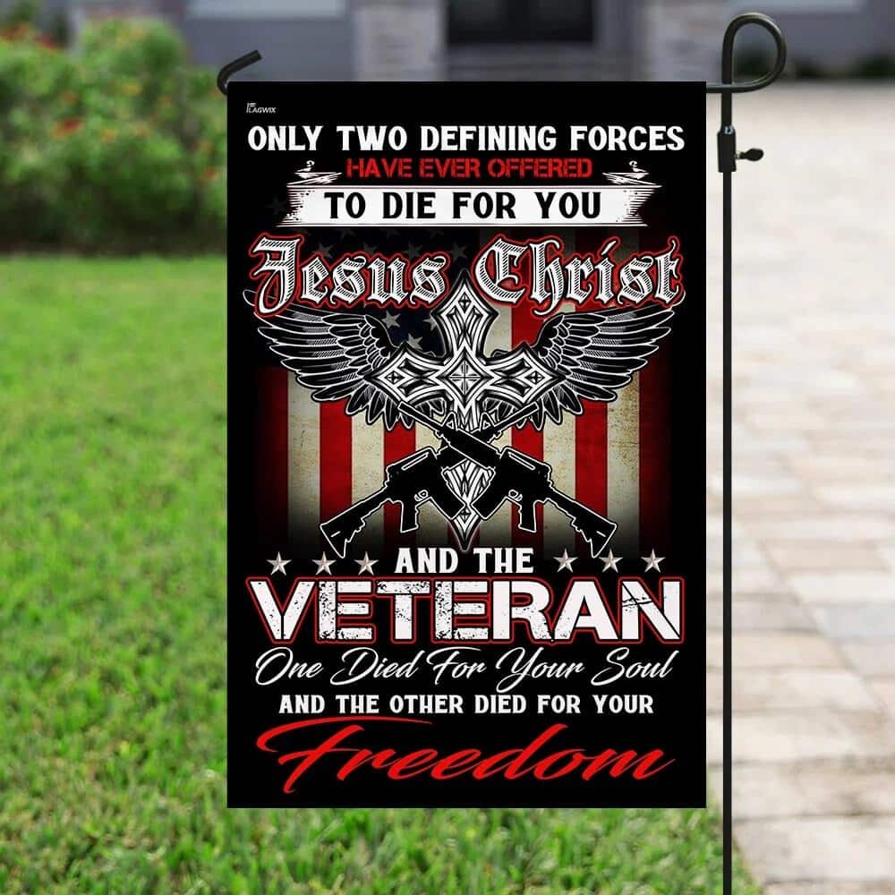 Christian Jesus Veteran Religious Christian Garden Flag Christian Jesus Veteran Religious Christian Garden Flag