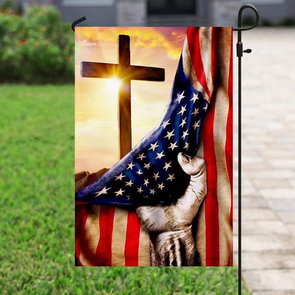 Christian Cross America US Religious Christian Garden Flag