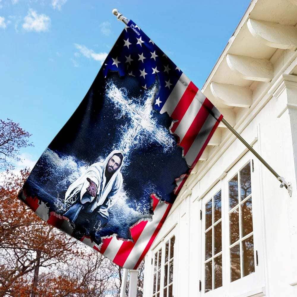 American Religious Jesus Hand Religious Christian Garden Flag American Religious Jesus Hand Religious Christian Garden Flag