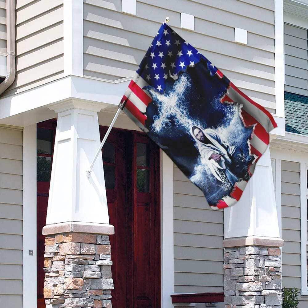 American Religious Jesus Hand Religious Christian Garden Flag