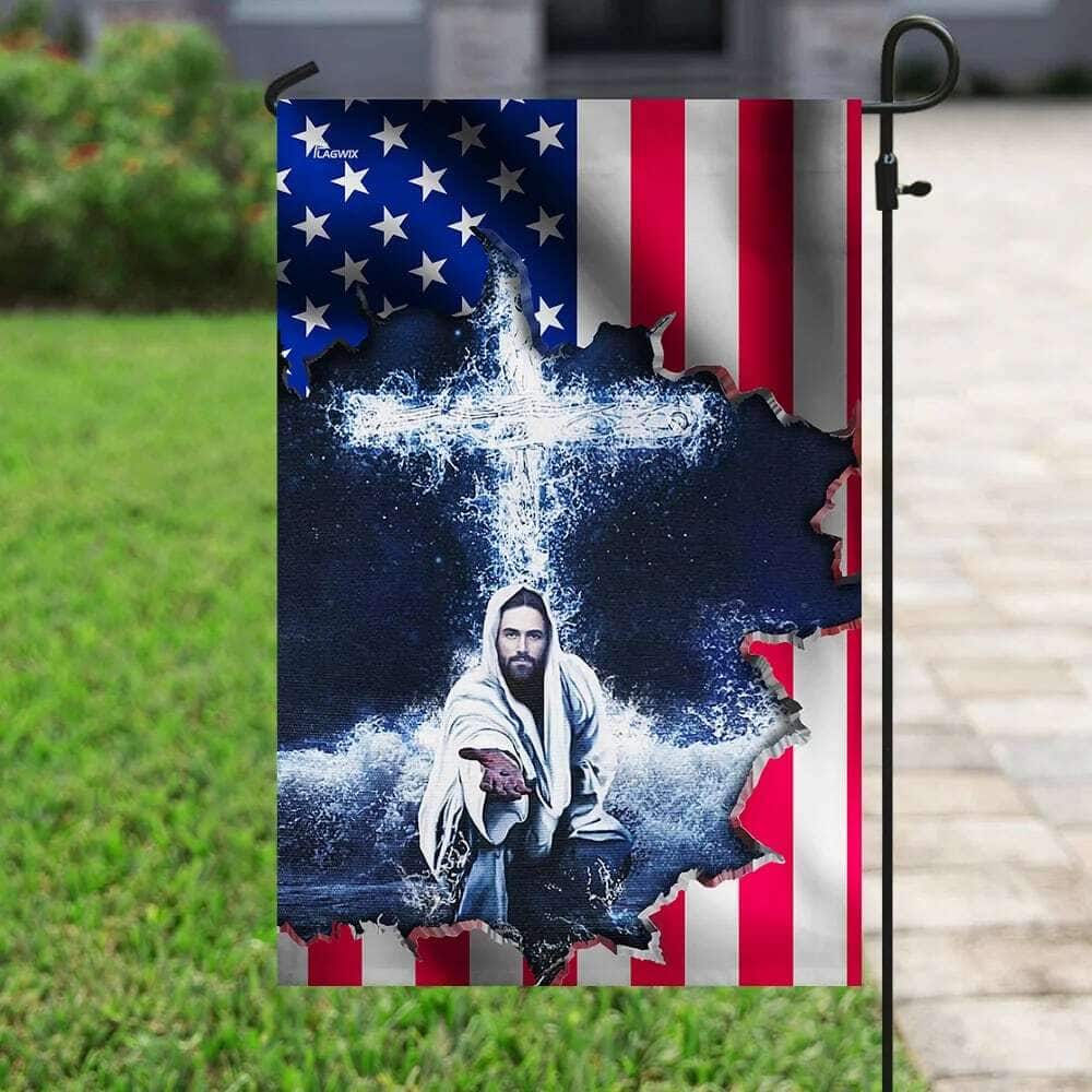 American Religious Jesus Hand Religious Christian Garden Flag American Religious Jesus Hand Religious Christian Garden Flag