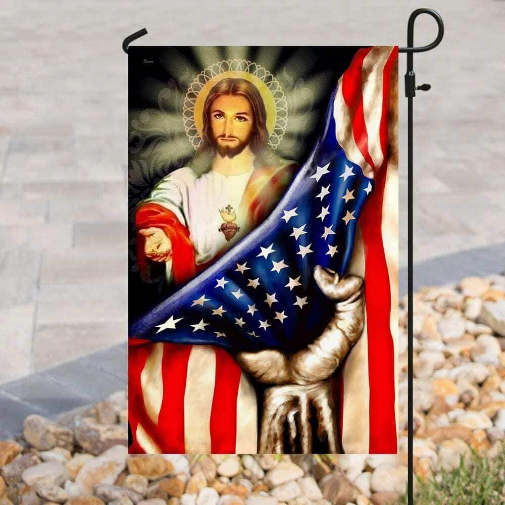 America Nee Religious Christian Jesus Garden Flag America Nee Religious Christian Jesus Garden Flag