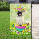 Pug Egg Easter Religious Happy Easter Gift Garden Flag
