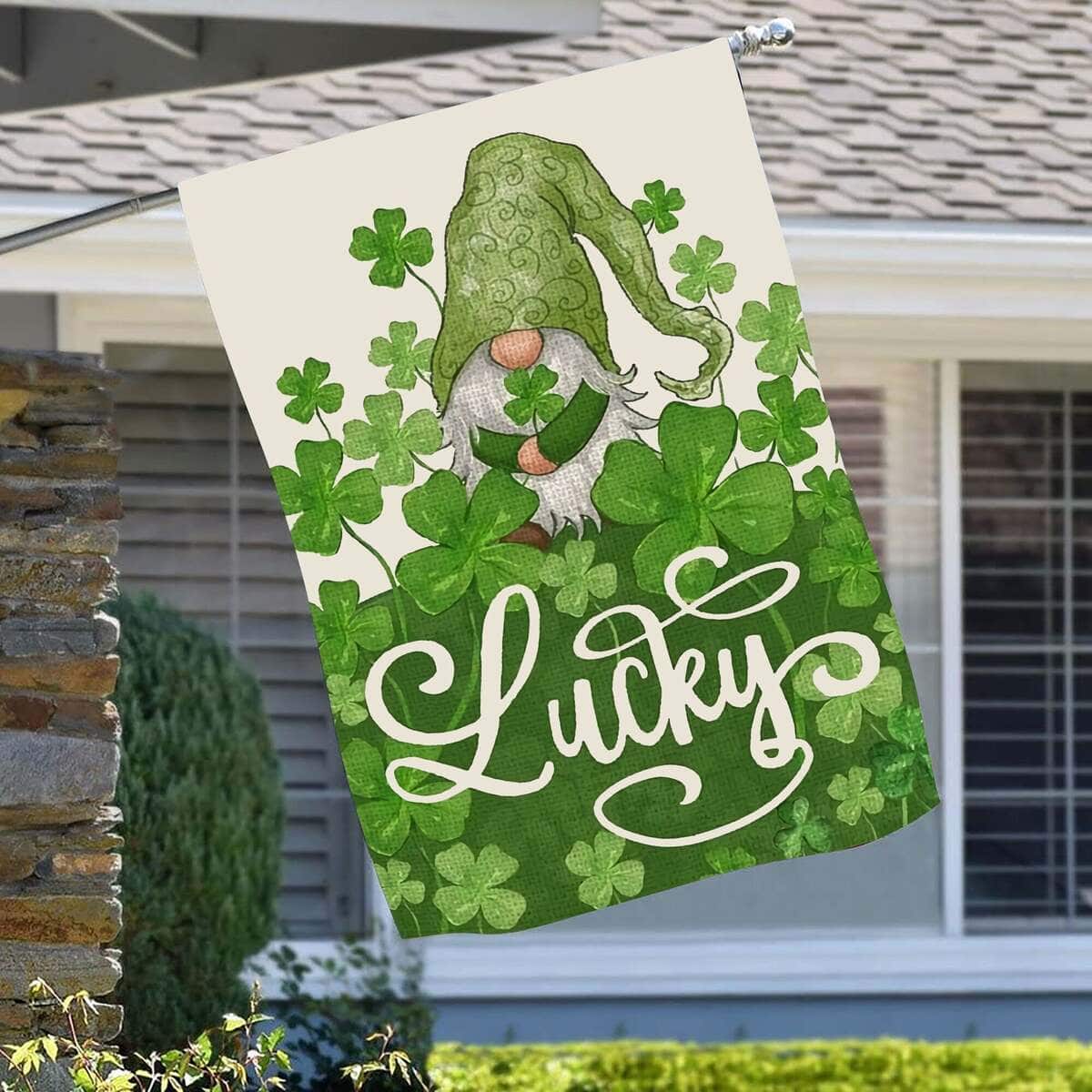 Welcome St Patricks Day Lucky Gnome Saint Religious St Patrick's Day St Patrick's Day Garden Flag Welcome St Patricks Day Lucky Gnome Saint Religious St Patrick's Day St Patrick's Day Garden Flag