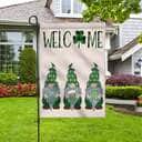 Welcome St Patricks Day Gnomes Saint Gnomes Religious St Patrick's Day St Patrick's Day Garden Flag Welcome St Patricks Day Gnomes Saint Gnomes Religious St Patrick's Day St Patrick's Day Garden Flag