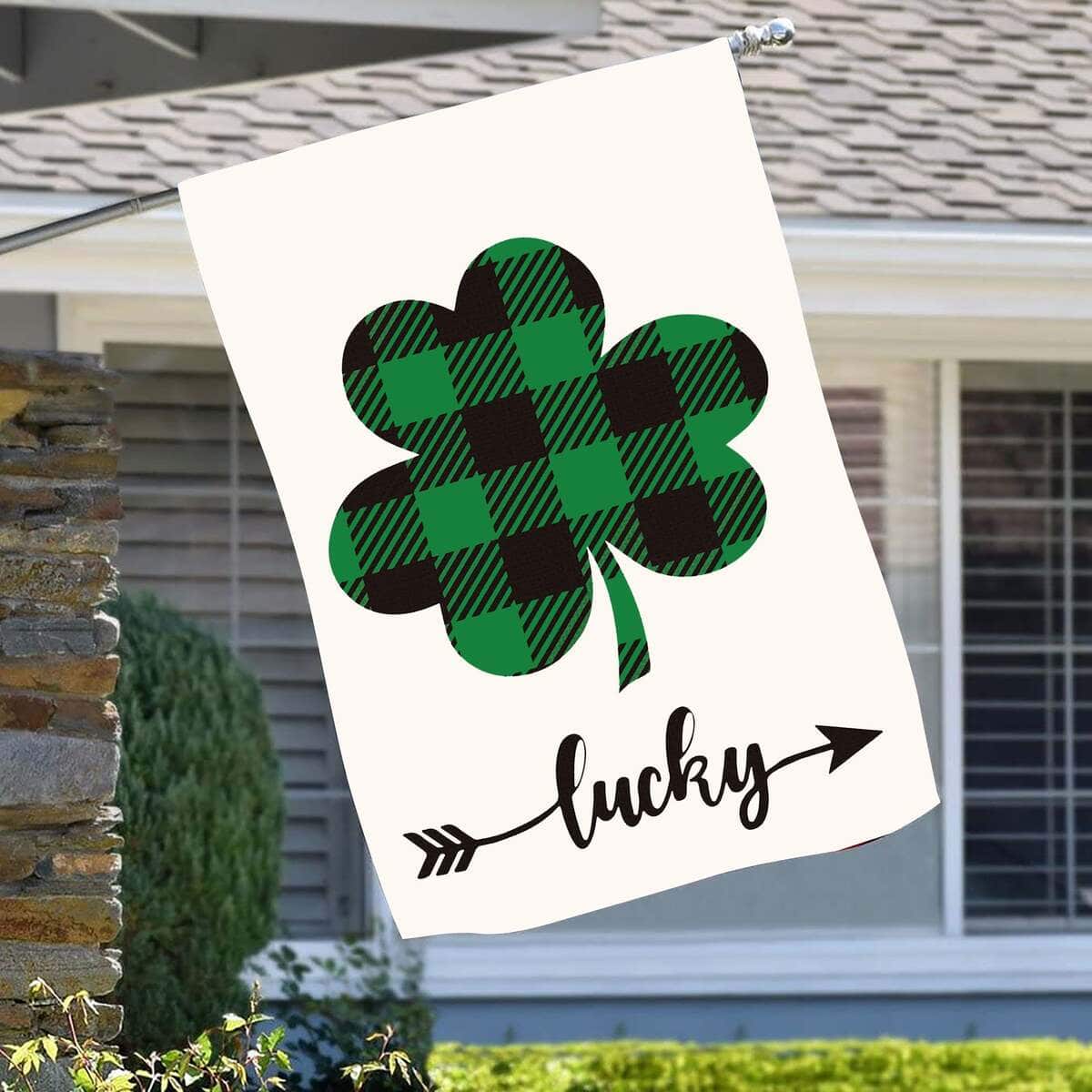 Welcome St Patrick's Day Shamrock Clover Religious St Patrick's Day St Patrick's Day Garden Flag