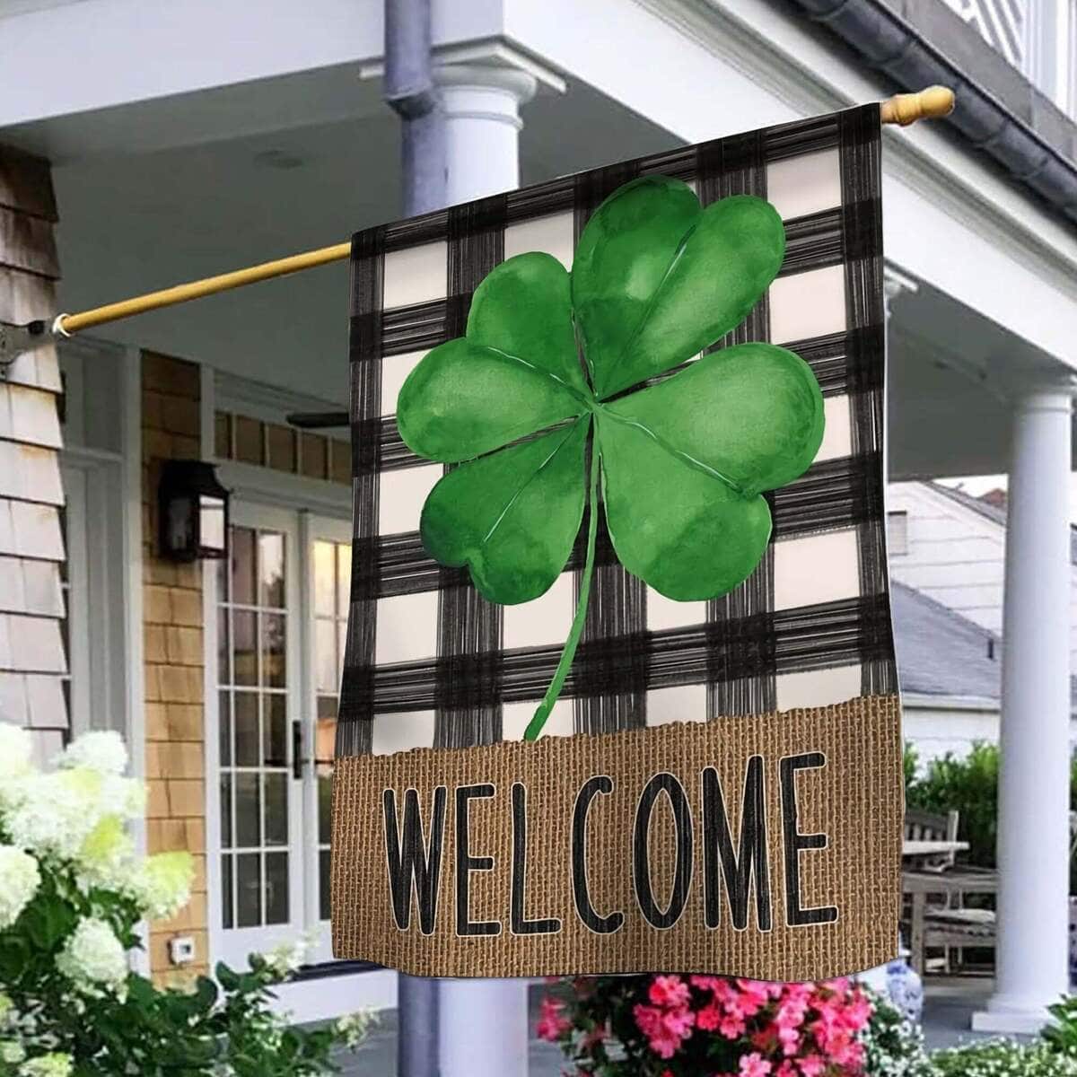 Welcome St Patrick's Day Shamrock Clover 1 Religious St Patrick's Day St Patrick's Day Garden Flag Welcome St Patrick's Day Shamrock Clover 1 Religious St Patrick's Day St Patrick's Day Garden Flag