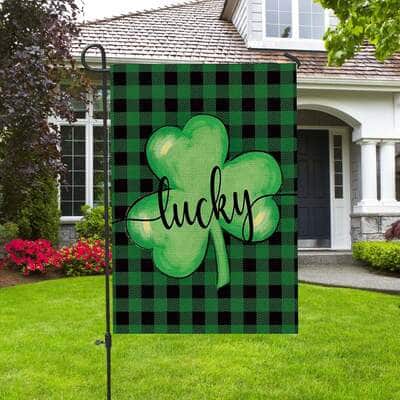St Patrick's Day Lucky Shamrock Clover Religious St Patrick's Day St Patrick's Day Garden Flag