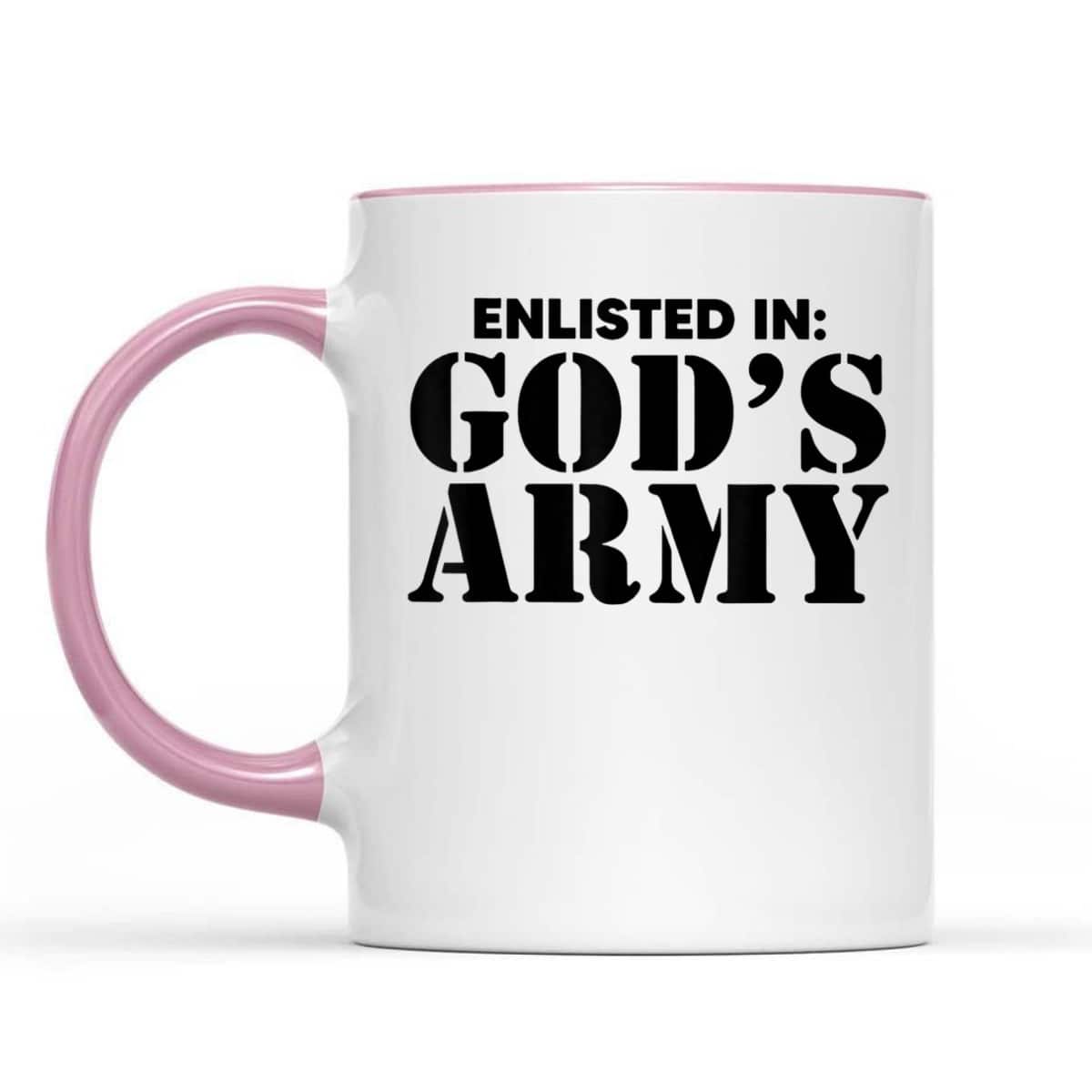 Enlisted In God's Army Religious Faith Christian T-Shirt Enlisted In God's Army Religious Faith Christian T-Shirt
