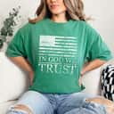 In God We Trust Distressed Grunge American Flag USA Proud T-Shirt