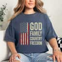 God Family Country Freedom Patriotic USA Flag 4th Of July T-Shirt God Family Country Freedom Patriotic USA Flag 4th Of July T-Shirt