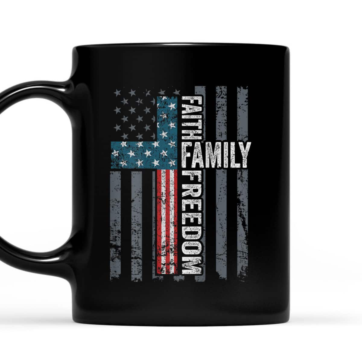 Faith Family Freedom Christian USA Cross Flag T-Shirt Faith Family Freedom Christian USA Cross Flag T-Shirt