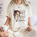 This Girl Runs On Jesus And Horses Christian Horse Lovers T-Shirt Gift