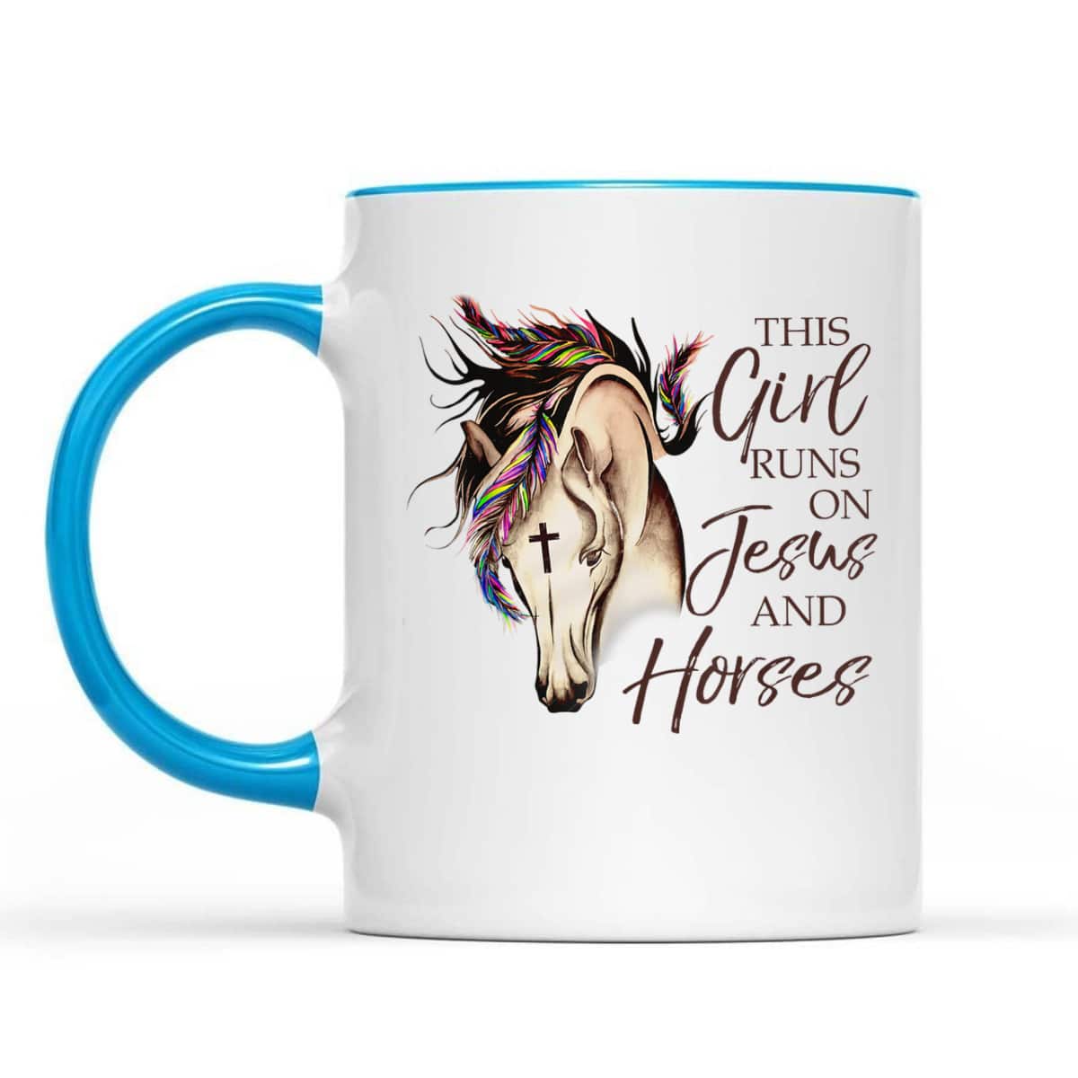 This Girl Runs On Jesus And Horses Christian Horse Lovers T-Shirt Gift This Girl Runs On Jesus And Horses Christian Horse Lovers T-Shirt Gift