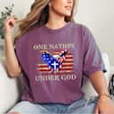 One Nation Under God Patriotic USA Flag Eagle Christian July 4th T-Shirt One Nation Under God Patriotic USA Flag Eagle Christian July 4th T-Shirt