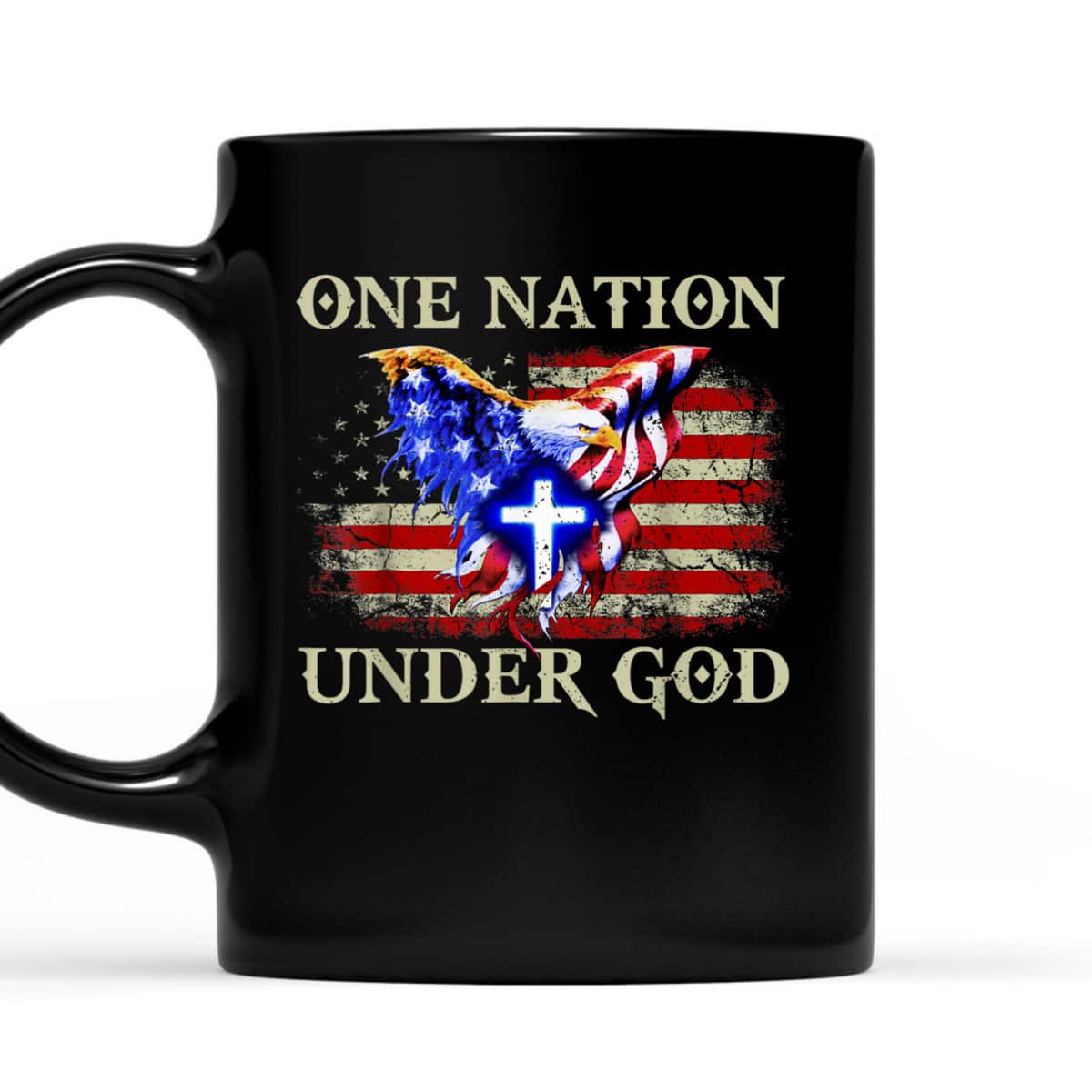 One Nation Under God Patriotic USA Flag Eagle Christian July 4th T-Shirt One Nation Under God Patriotic USA Flag Eagle Christian July 4th T-Shirt