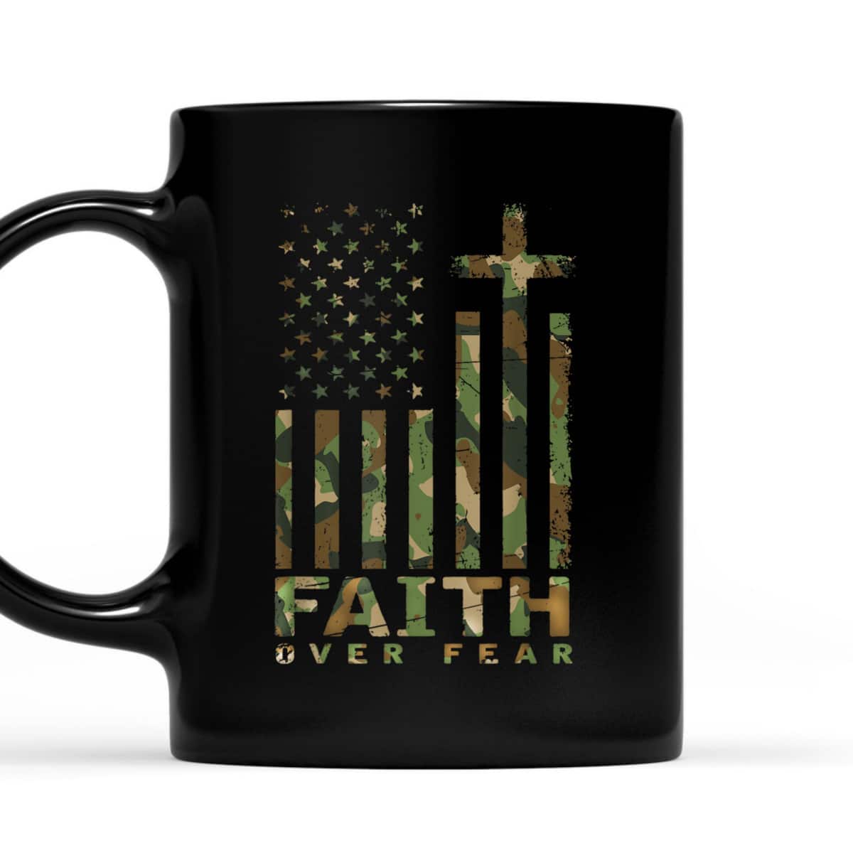 Faith Over Fear Military Camo Inspirational Christian 4th Of July T-Shirt Faith Over Fear Military Camo Inspirational Christian 4th Of July T-Shirt