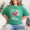 Patriotic American Flag Hearts For Girls God Bless Texas 4th Of July T-Shirt Patriotic American Flag Hearts For Girls God Bless Texas 4th Of July T-Shirt