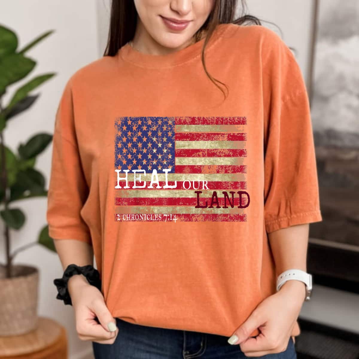 Heal Our Land 2 Chronicles 714 Christian T-Shirt