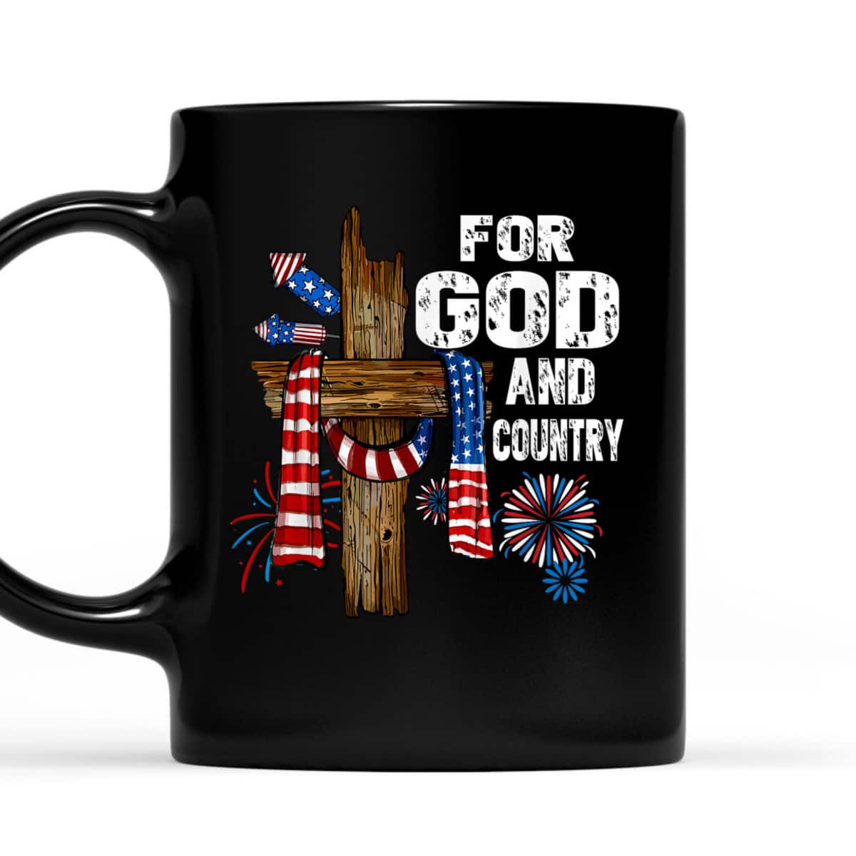 For God And Country Cross Christian Patriotic 4th Of July T-Shirt For God And Country Cross Christian Patriotic 4th Of July T-Shirt