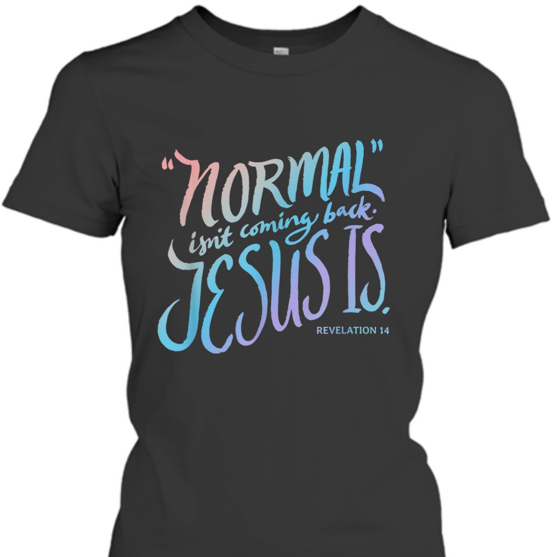 Normal Isn't Coming Back Jesus Is Revelation 14 Bible Verse T-Shirt For Jesus Lovers Normal Isn't Coming Back Jesus Is Revelation 14 Bible Verse T-Shirt For Jesus Lovers