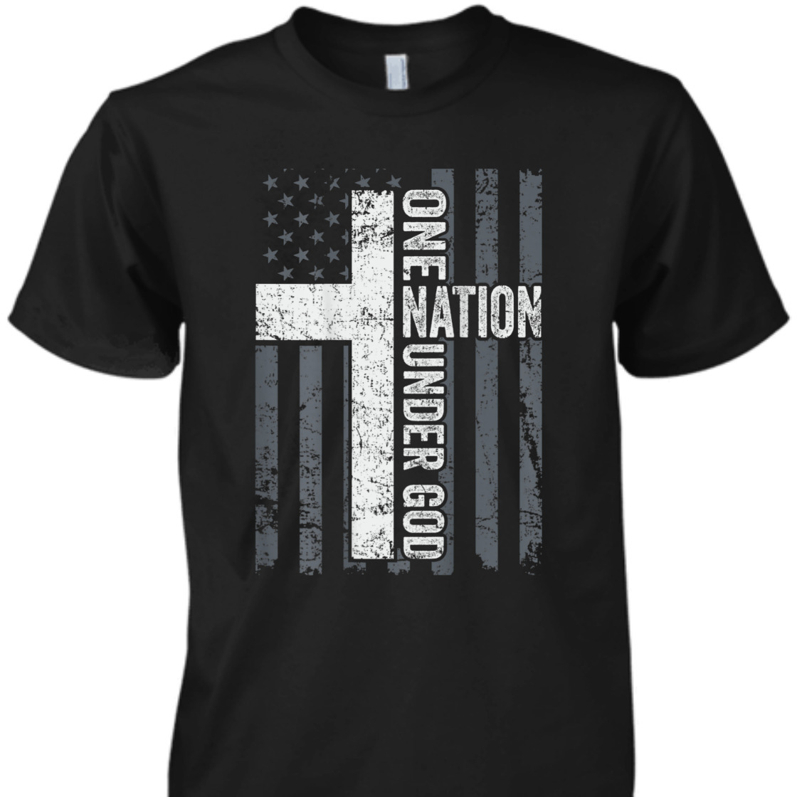 One Nation Under God 4th Of July Independence Day T-Shirt Cross With American USA Flag One Nation Under God 4th Of July Independence Day T-Shirt Cross With American USA Flag