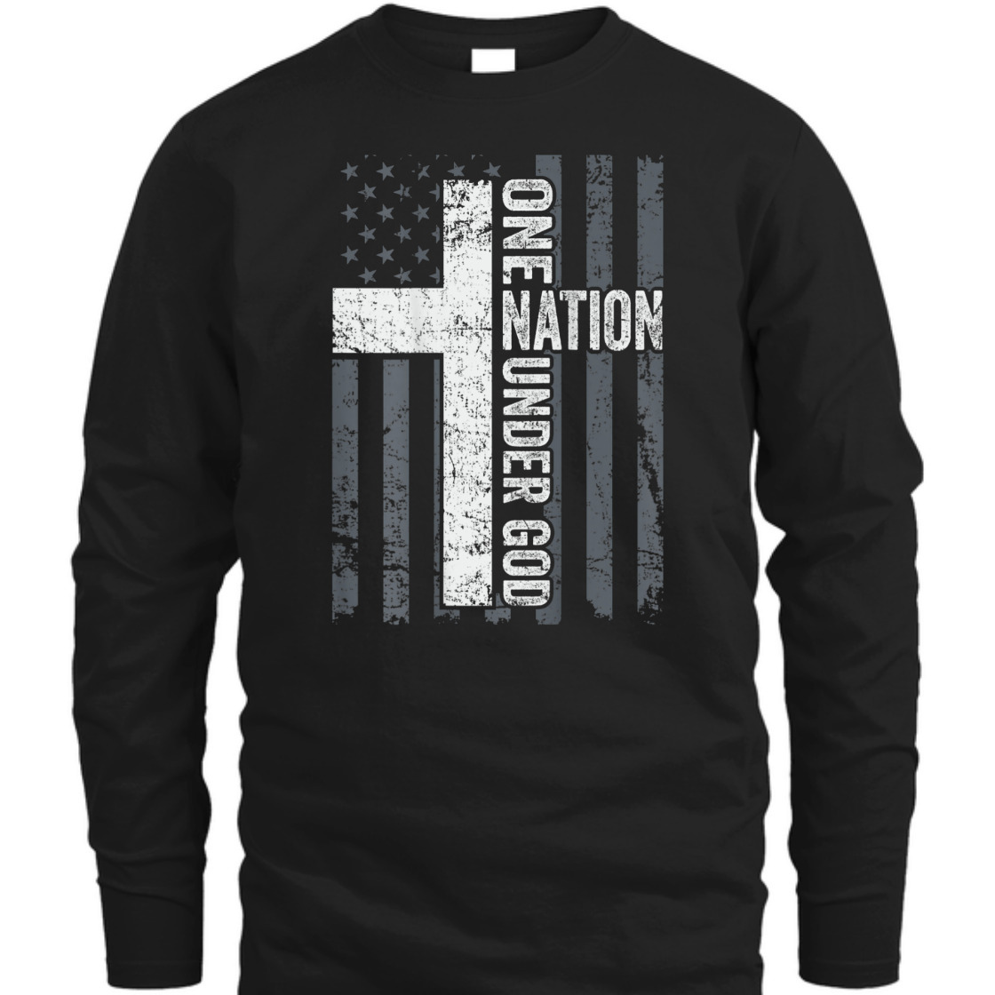 One Nation Under God 4th Of July Independence Day T-Shirt Cross With American USA Flag One Nation Under God 4th Of July Independence Day T-Shirt Cross With American USA Flag