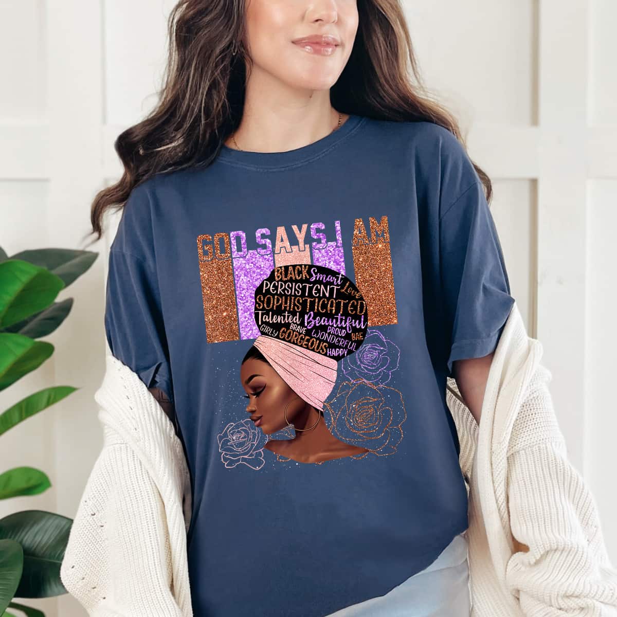 God Says I Am Black Christian Melanin Black History T-Shirt God Says I Am Black Christian Melanin Black History T-Shirt