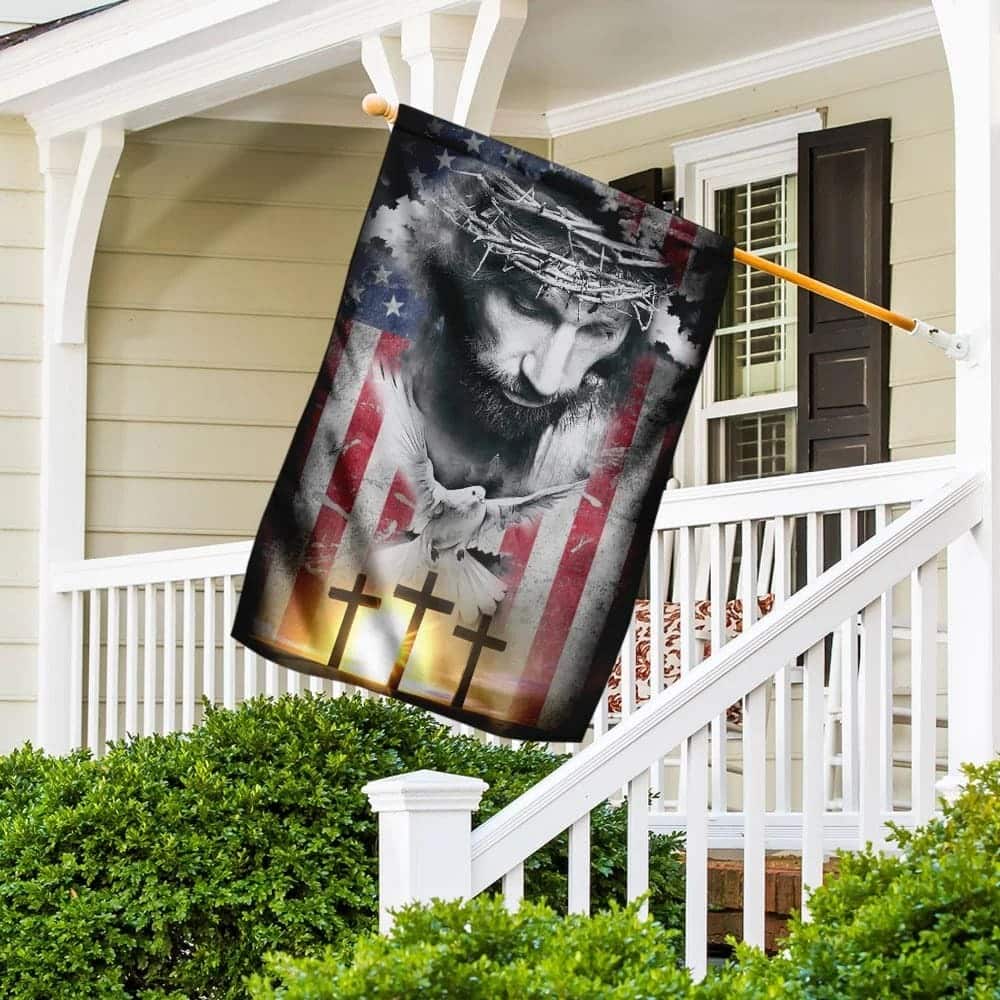 Jesus Christ Bird Cross Christian Garden Flag Jesus Christ Bird Cross Christian Garden Flag