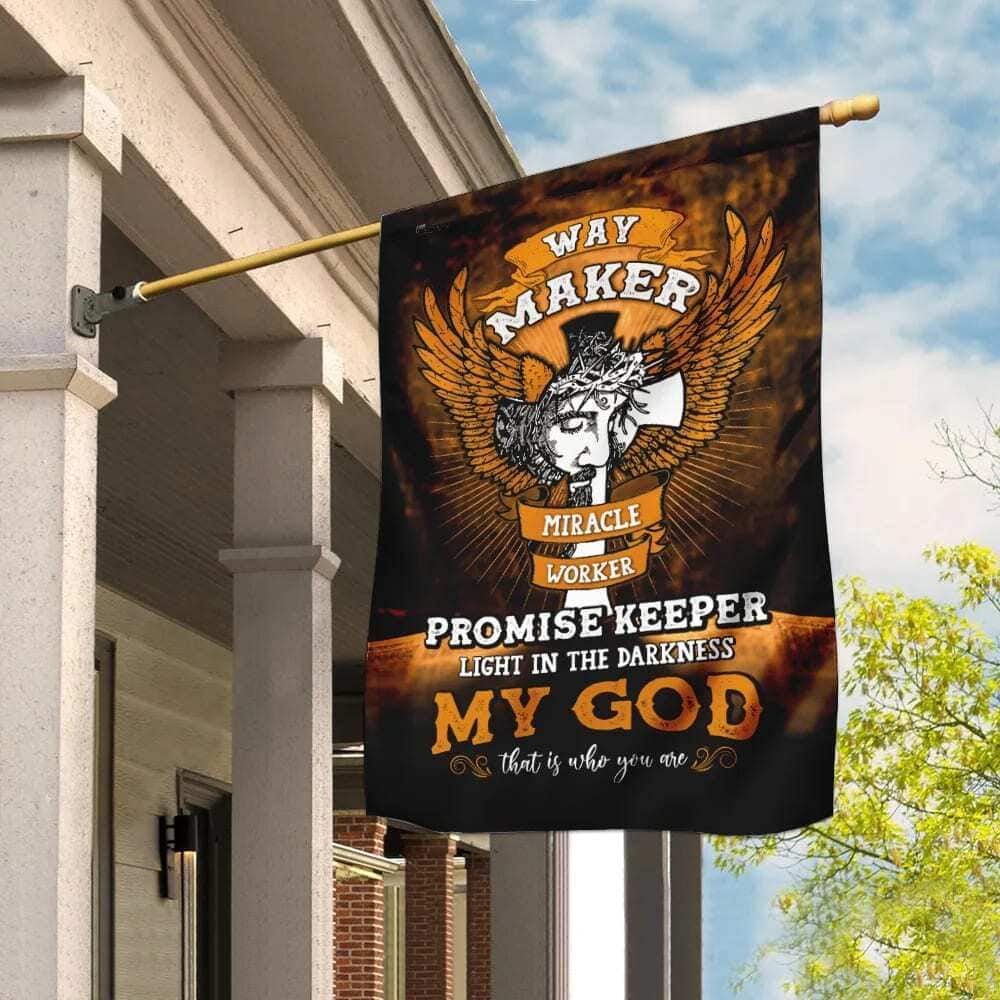 Jesus Christ Way Maker Miracle Worker Christian Garden Flag Jesus Christ Way Maker Miracle Worker Christian Garden Flag