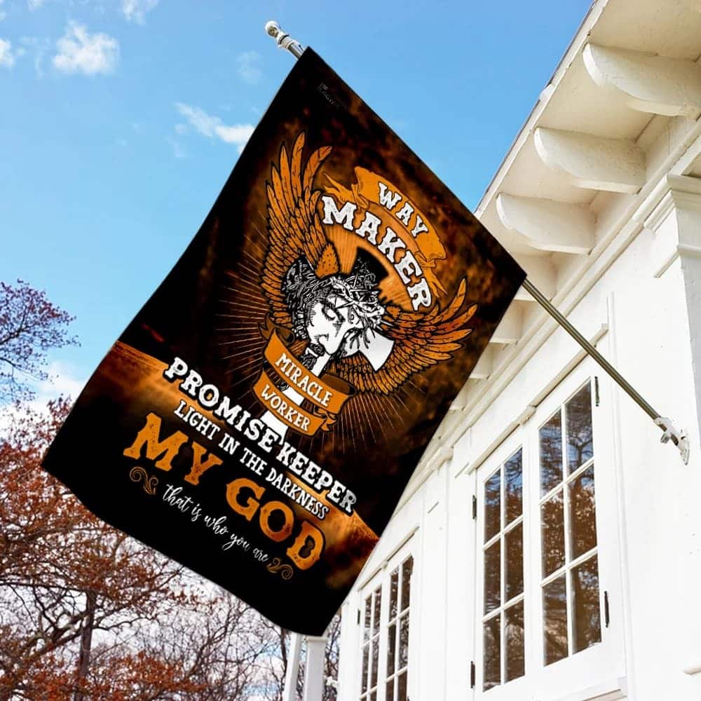 Jesus Christ Way Maker Miracle Worker Christian Garden Flag
