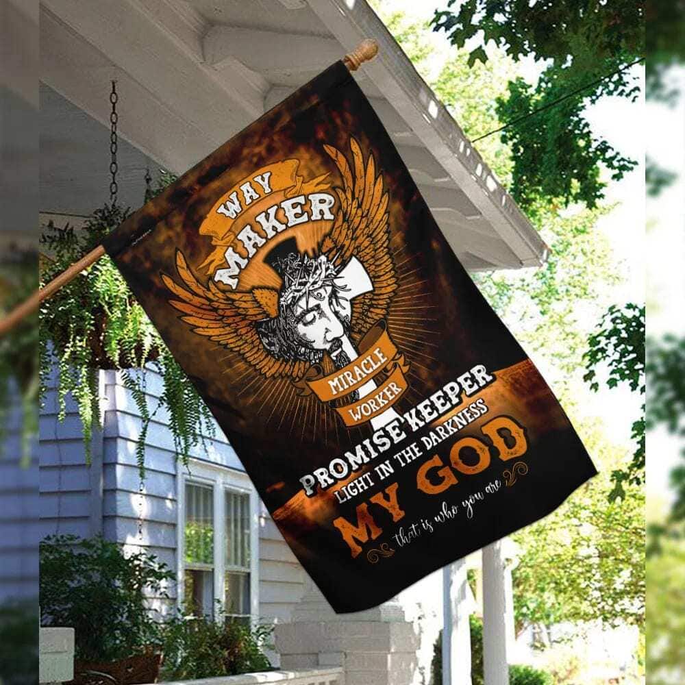 Jesus Christ Way Maker Miracle Worker Christian Garden Flag
