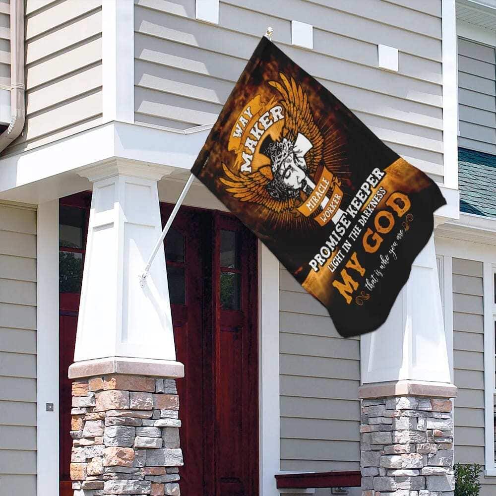 Jesus Christ Way Maker Miracle Worker Christian Garden Flag