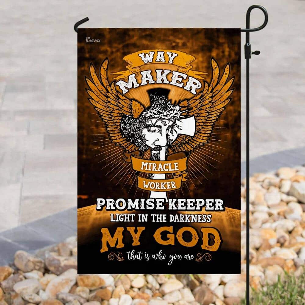 Jesus Christ Way Maker Miracle Worker Christian Garden Flag Jesus Christ Way Maker Miracle Worker Christian Garden Flag