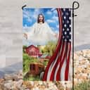 Jesus Christian Farm American US Christian Garden Flag Jesus Christian Farm American US Christian Garden Flag