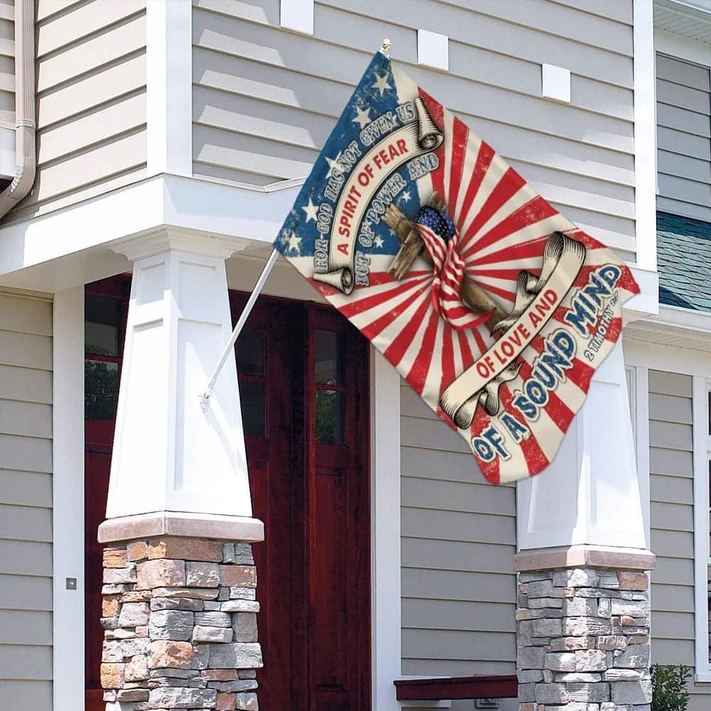 Jesus Christian For God Has Not Given Us Christian Garden Flag Jesus Christian For God Has Not Given Us Christian Garden Flag