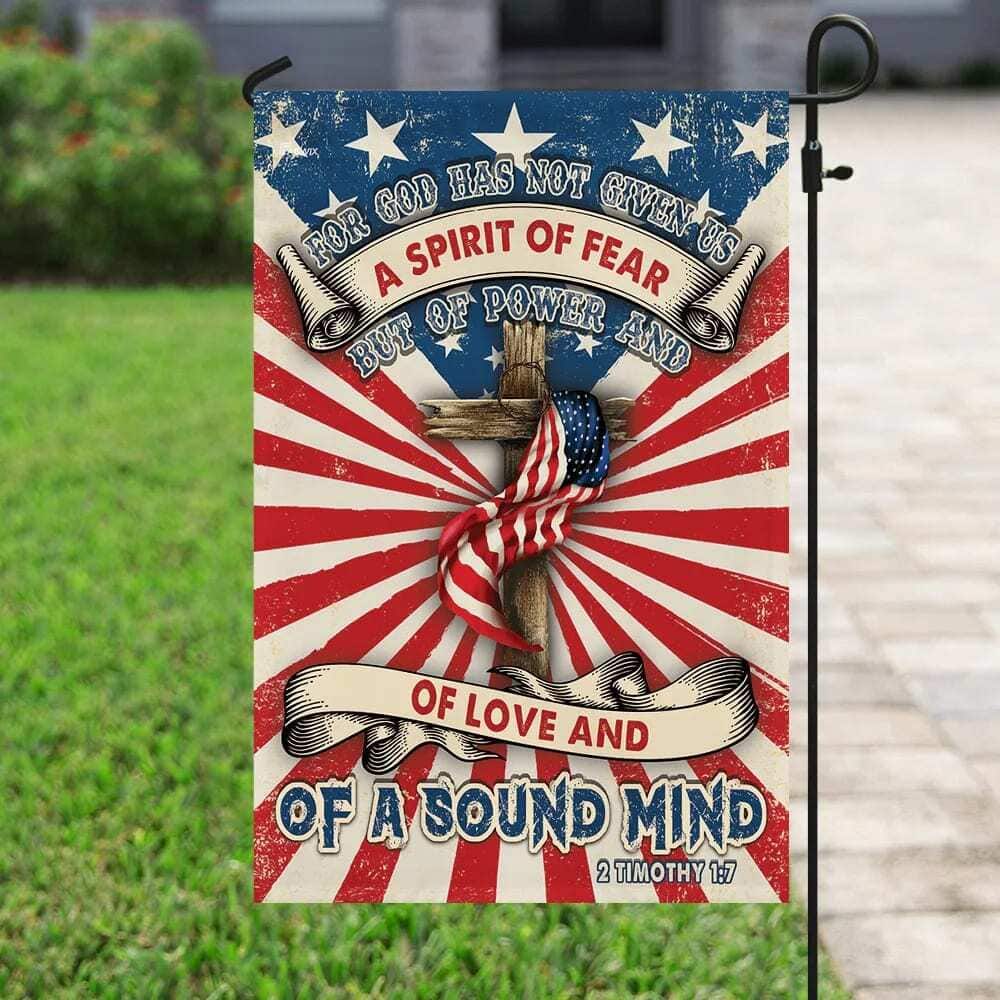 Jesus Christian For God Has Not Given Us Christian Garden Flag Jesus Christian For God Has Not Given Us Christian Garden Flag
