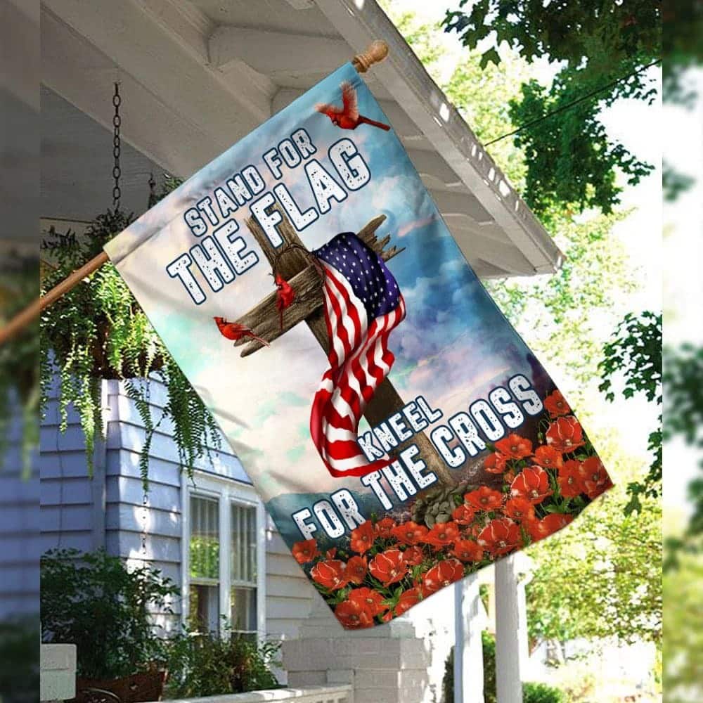 Cardinal Christian Cross American Christian Garden Flag Cardinal Christian Cross American Christian Garden Flag