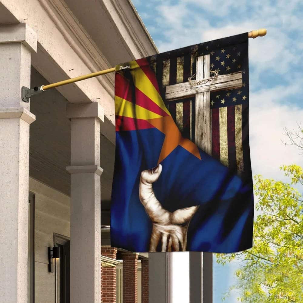 Christian Cross Hand Jesus Arizona Christian Garden Flag Christian Cross Hand Jesus Arizona Christian Garden Flag
