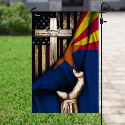 Christian Cross Hand Jesus Arizona Christian Garden Flag