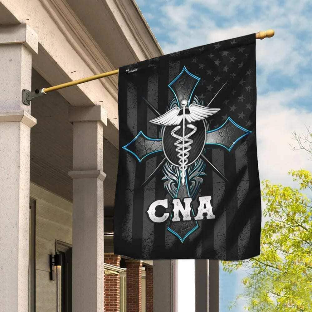 CNA & Christian Cross Religious Faith Garden Flag