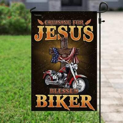 Cruising For Jesus Blessed Biker Christian Garden Flag