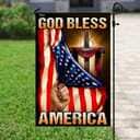 God Bless America Christian Cross Christian Garden Flag