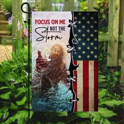 Focus On Me Not The Storm Jesus Hand Christian Garden Flag