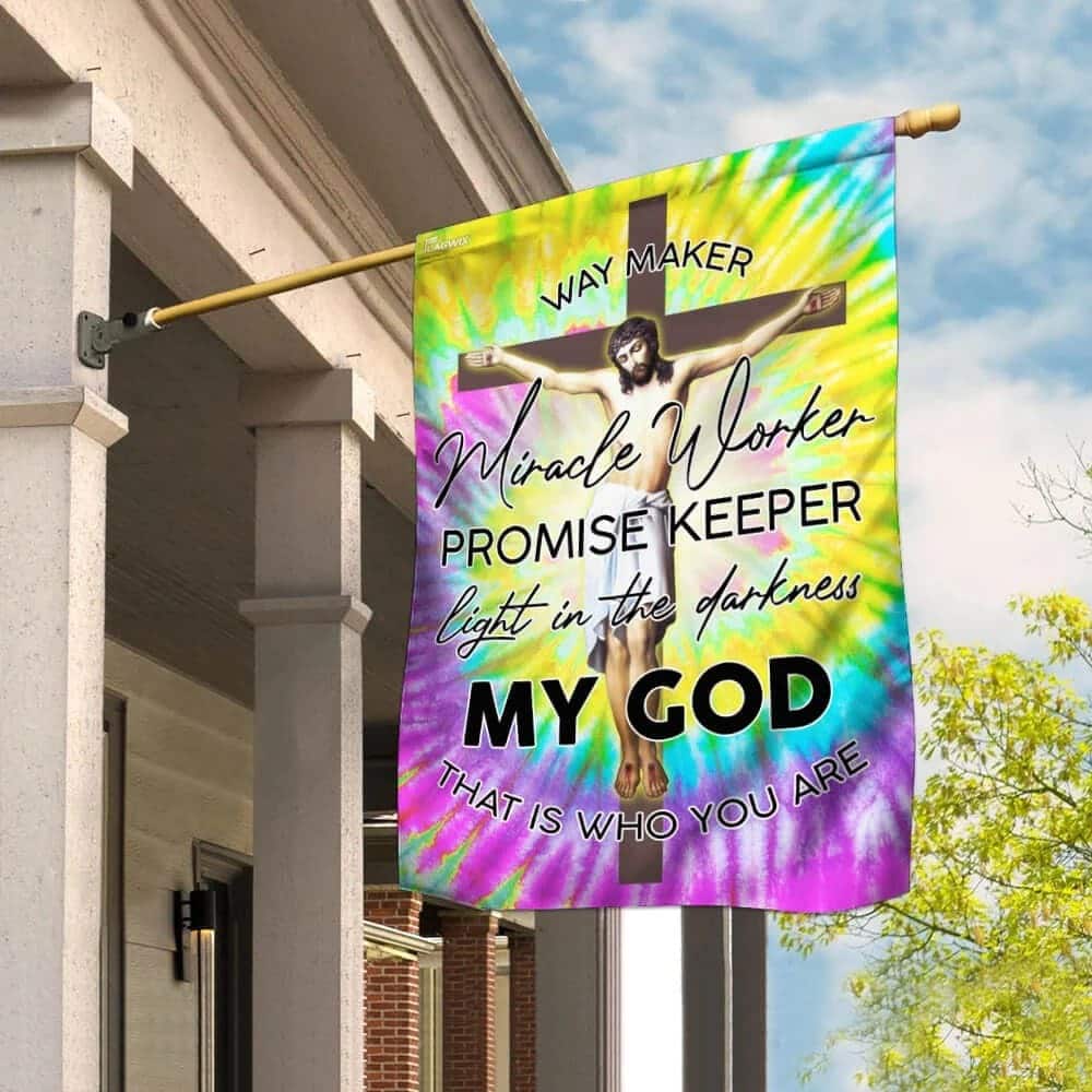 God Jesus Christian Way Maker Hippie Christian Garden Flag