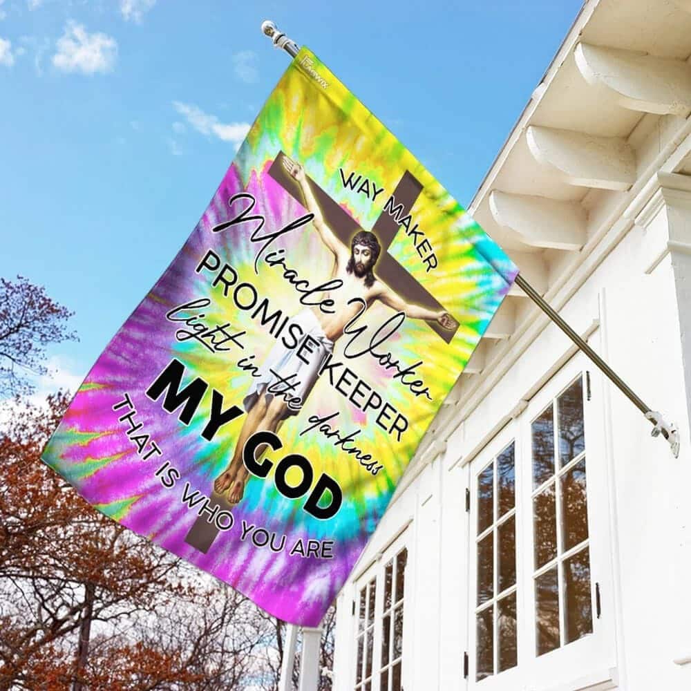 God Jesus Christian Way Maker Hippie Christian Garden Flag