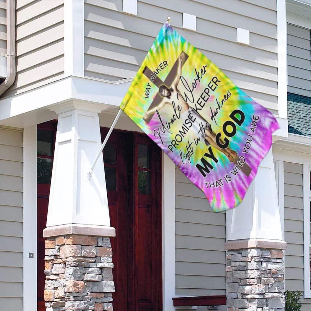 God Jesus Christian Way Maker Hippie Christian Garden Flag