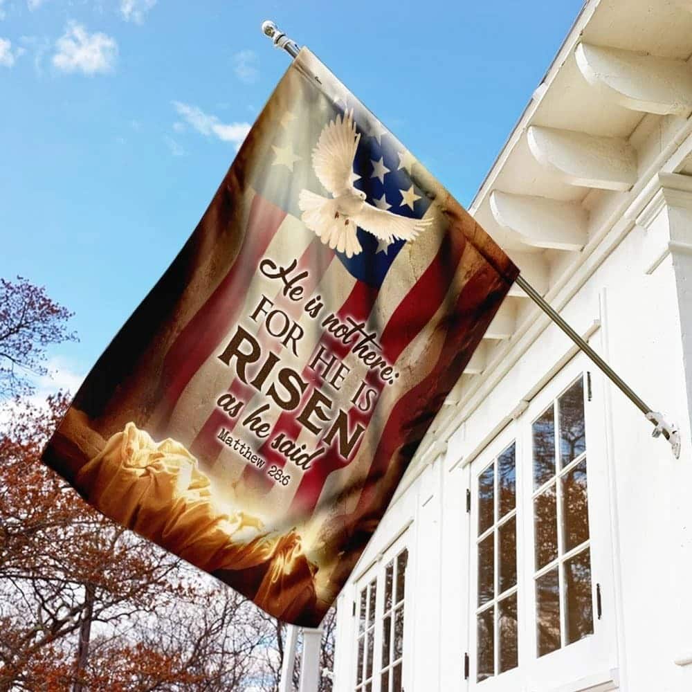 He Is Not Here As He He Risen Jesus Resurrection Easter Christian Garden Flag