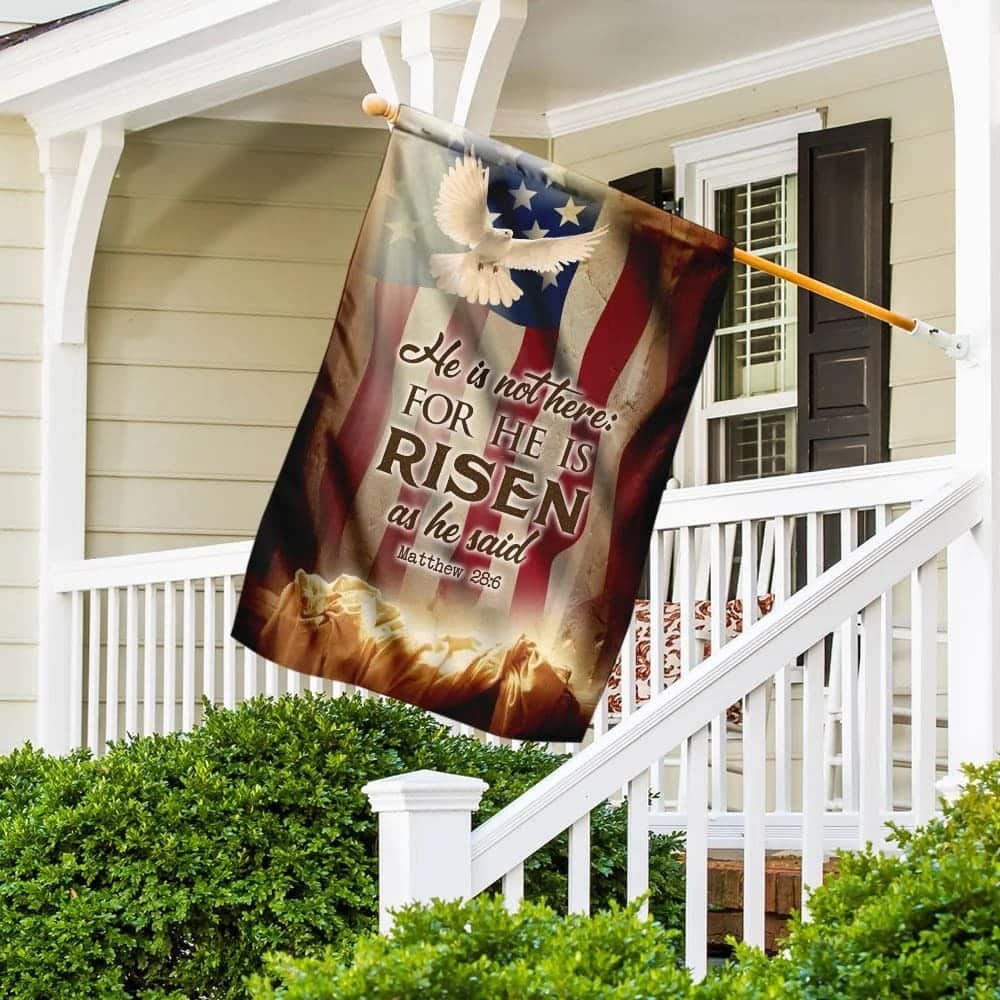 He Is Not Here As He He Risen Jesus Resurrection Easter Christian Garden Flag